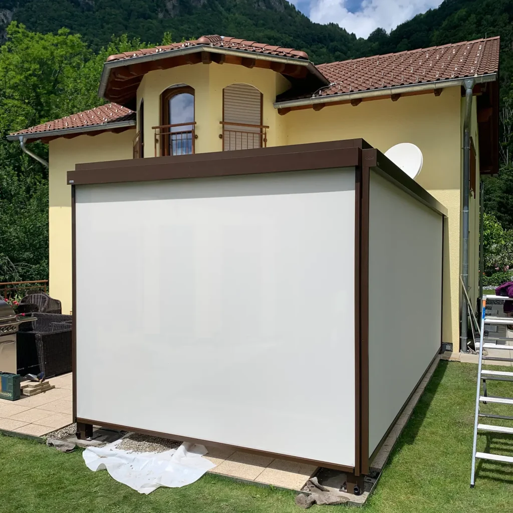 aengpass, Renato Iten, Montage, Terrassenüberdachung, Storen, Seitenwände, Sichtschutz