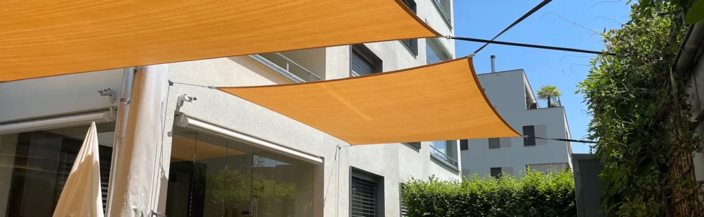 aengpass, Renato Iten, Montage, Sonnensegel