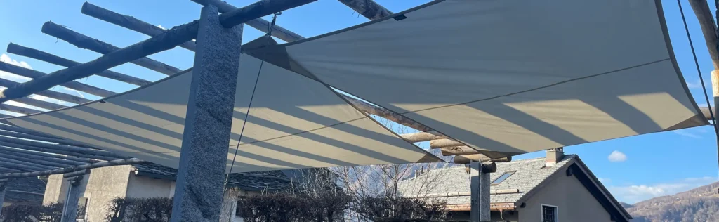 aengpass, Renato Iten, Montage, Sonnensegel