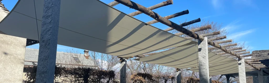 aengpass, Renato Iten, Montage, Sonnensegel