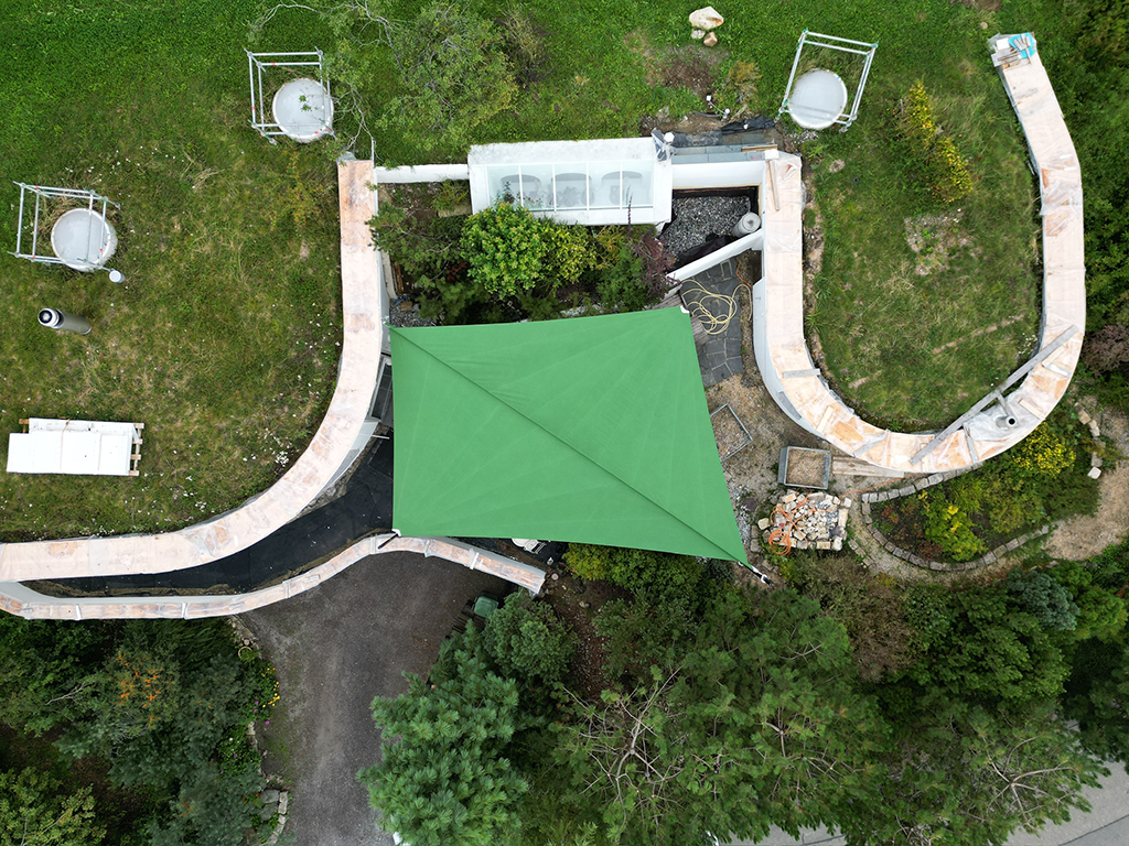 aengpass, Renato Iten, Montage, Sonnensegel, Ansicht von oben