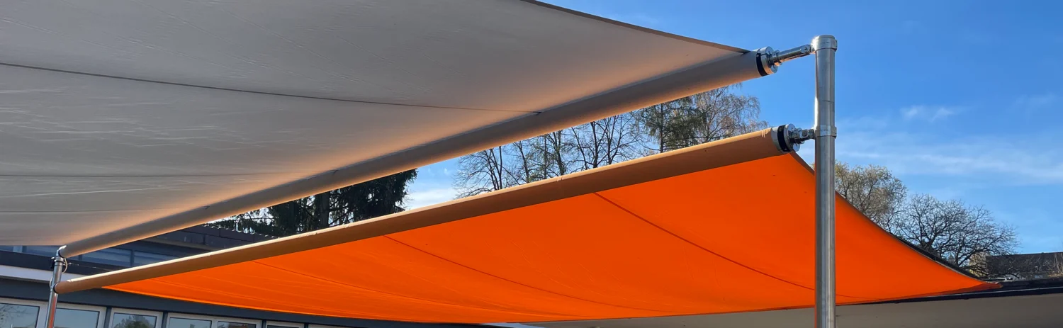 aengpass, Renato Iten, Montage, Sonnensegel