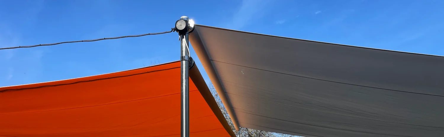 aengpass, Renato Iten, Montage, Sonnensegel, Schraubfundamente